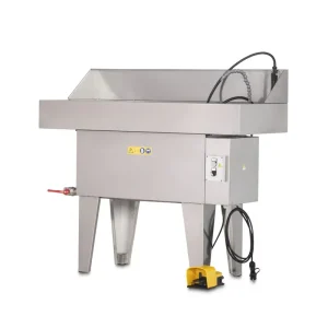 Masina de spalat piese Top Cleaner 140 Power FJ din inox AISI 304 pentru piese mari cu apa calda si pompa pneumatica