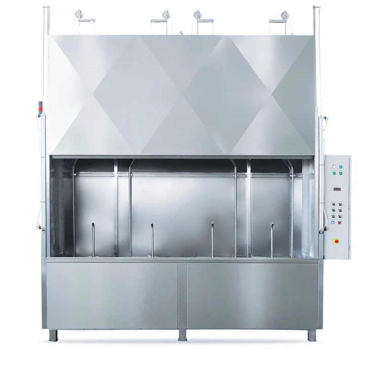 Masina automata Geicos Washer Easy Four din inox AISI 304 pentru spalarea simultana a 4 butoaie cu detergent ecologic incalzit.